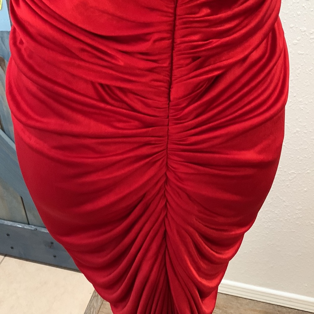 Antonio Melani Red Maxi Dress - semi formal - size Med. - Goddess Style - Picture 10 of 15